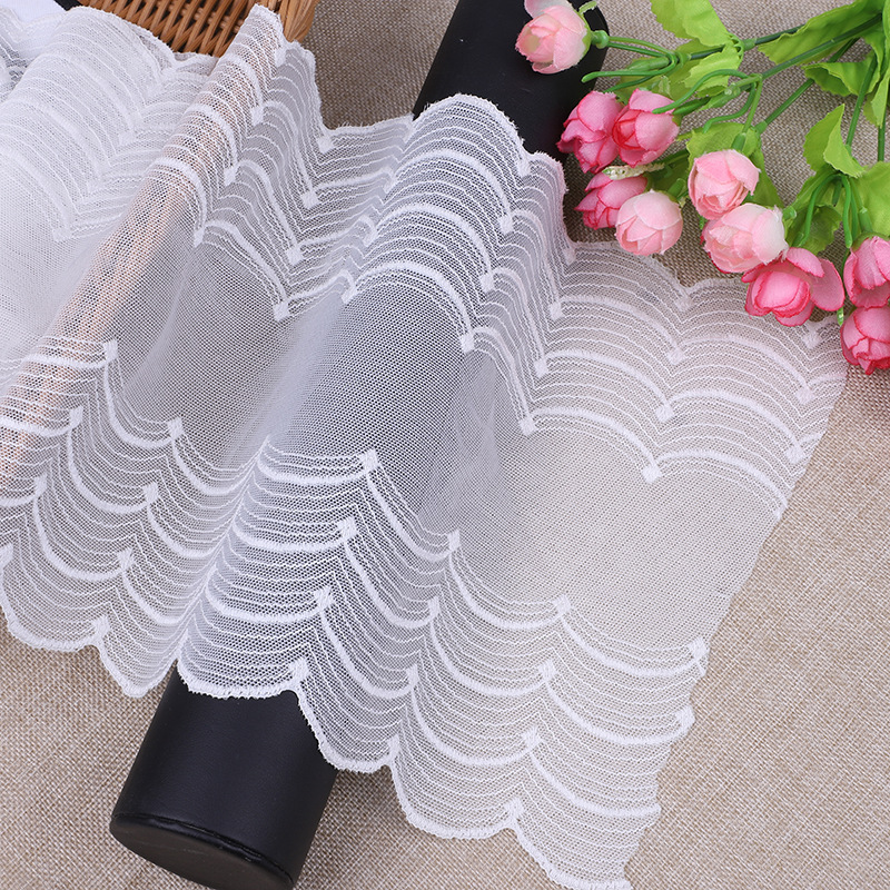 Factory direct supply of 2.2cmDIY clothing accessories, cotton nylon non-elastic textile lace 5-inch 1 lace lace pic 1
