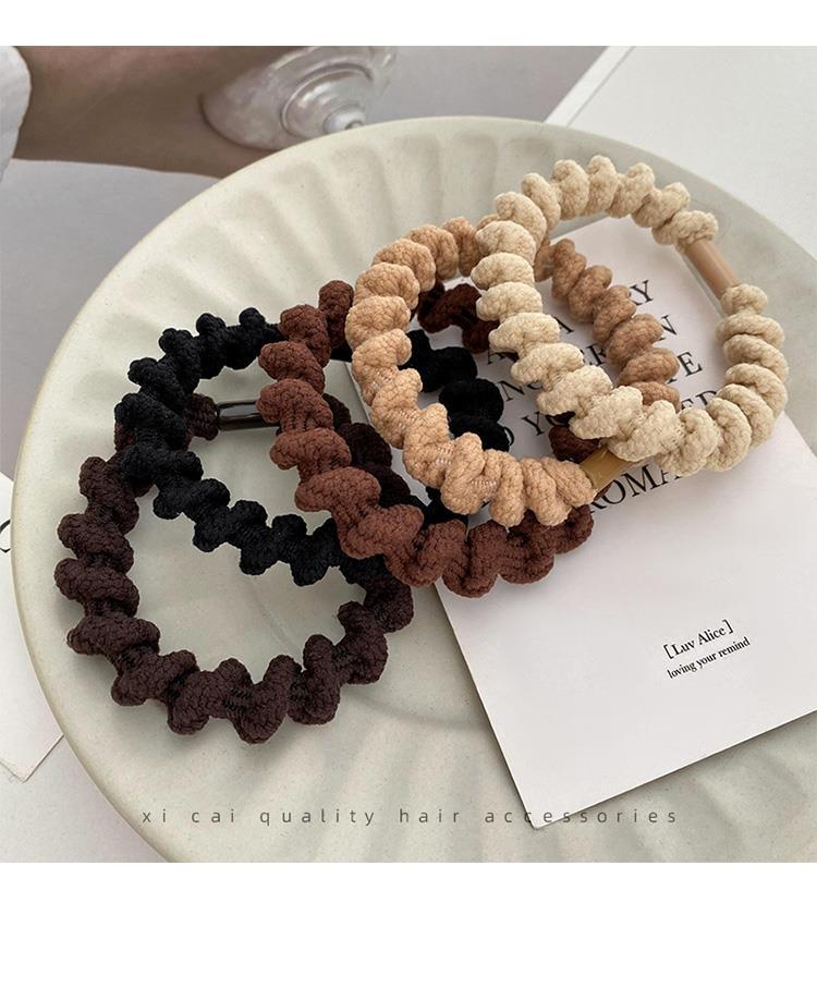 A high-end hair tie for women, a rubber band for tying hair, a high ponytail hair clip, a hair band, a simple and highly elastic hair accessory pic 10