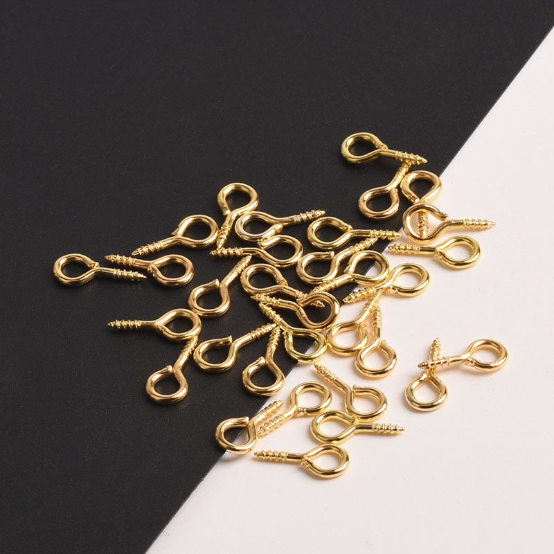 diy hand-made jewelry materials with sheep eye nails, sheep horn nails with rings, nail screws, thread rings, single-hole bead hanging ring accessories pic 7