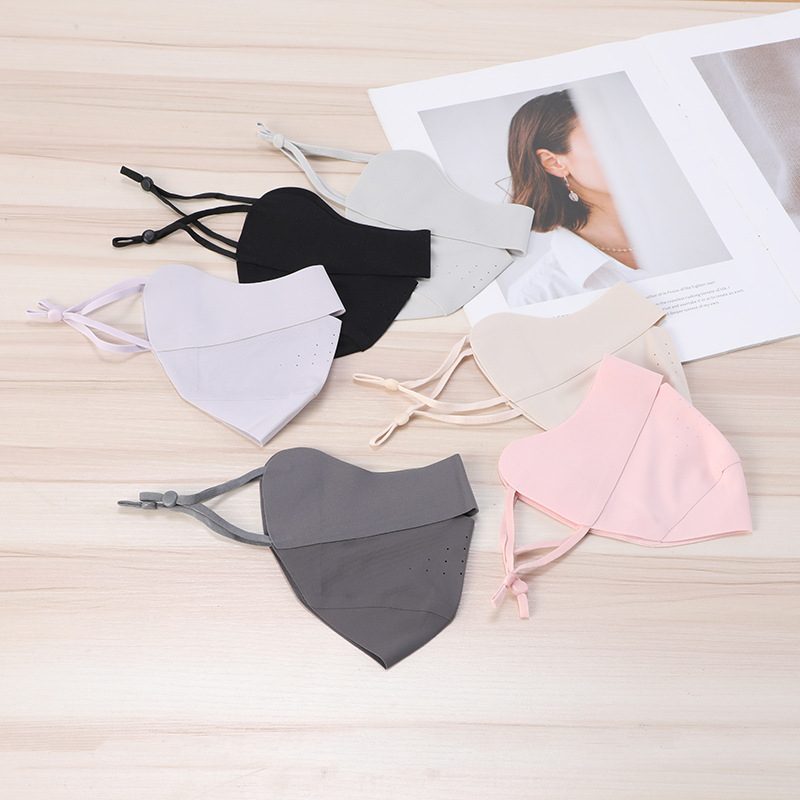 多色无痕防晒口罩夏季透气薄版立体面罩修容显脸小冰丝女防晒面罩详情1