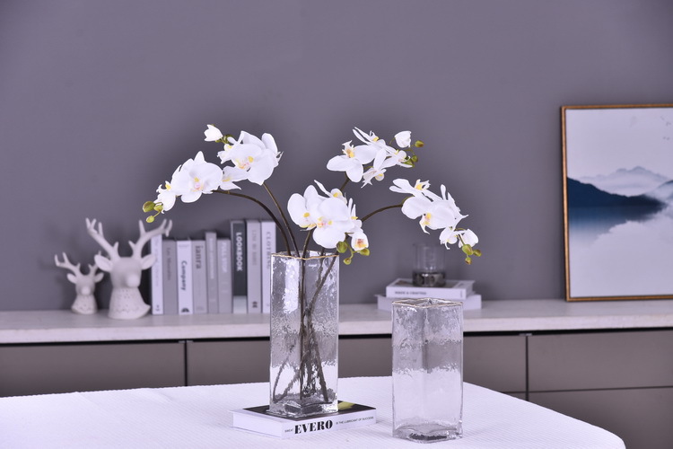 Wholesale of high-end artificial phalaenopsis from the manufacturer. 4-flower artificial phalaenopsis, a popular decorative artificial flower pic 12