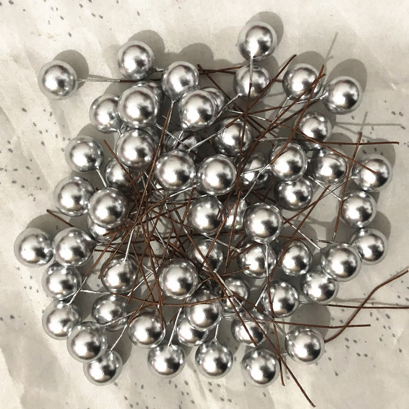 【12 Simulated Foam Berries 】 Gold, Silver, Yellow, Red, Cherry, Pearl Fruit Christmas Accessories (100 pieces) pic 2