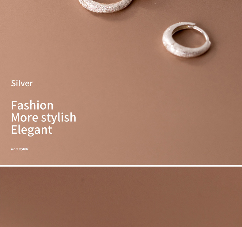 Nalan S925 Silver Matte Series Full Sky Star Girlish Heart Ear Buckle, Elegant summer earrings for Women M02477 pic 6