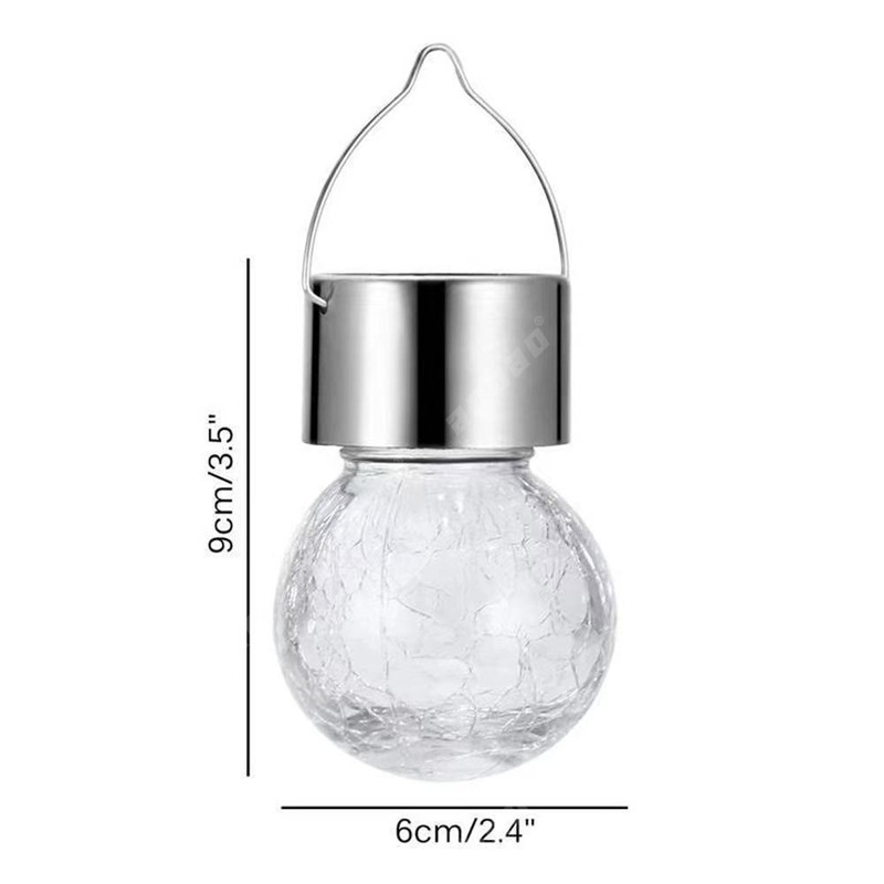 Outdoor courtyard lawn park lights, LED decorative balls, colored crack lights, solar glass ball lights can be hung pic 3
