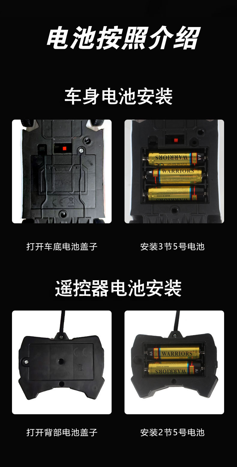 跨境电动RC遥控车玩具4通无线遥控竞速赛车仿真跑车儿童玩具汽车详情7