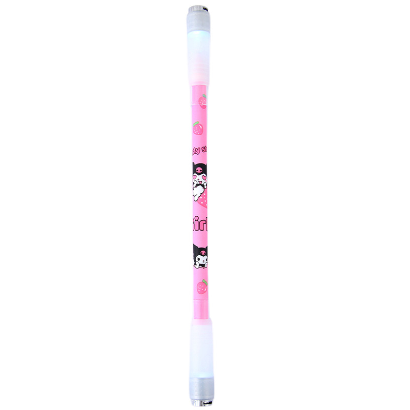 Sanrio glow spinner pen alto nivel de apariencia pluma de luz de alivio de presión pluma de regalo de dibujos animados lindo pluma de alivio de presión estudiante papelería pic 31