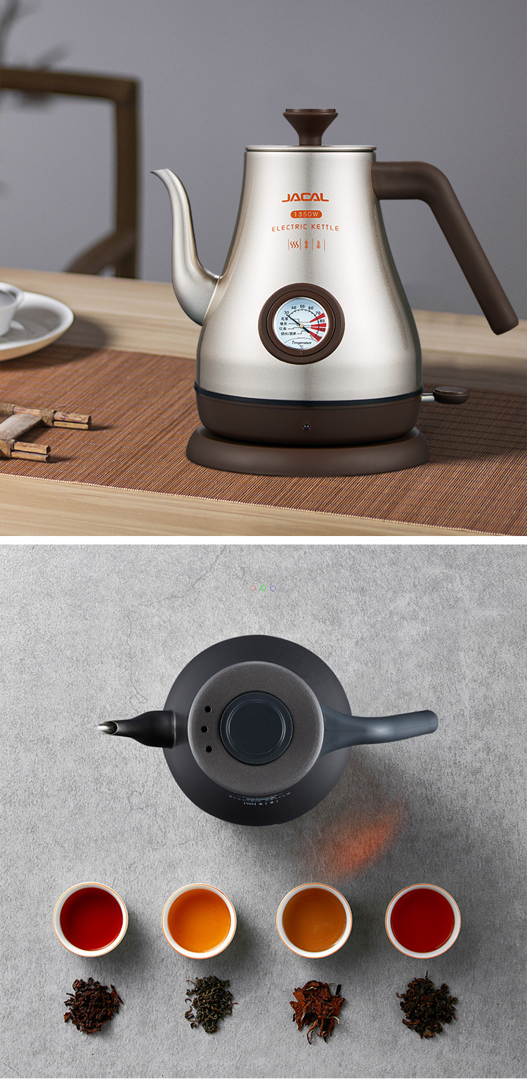 Jigao GL-E202 Small household electric kettle, small-capacity stainless steel hot water kettle, long-spout boiling water kettle, electric kettle pic 20