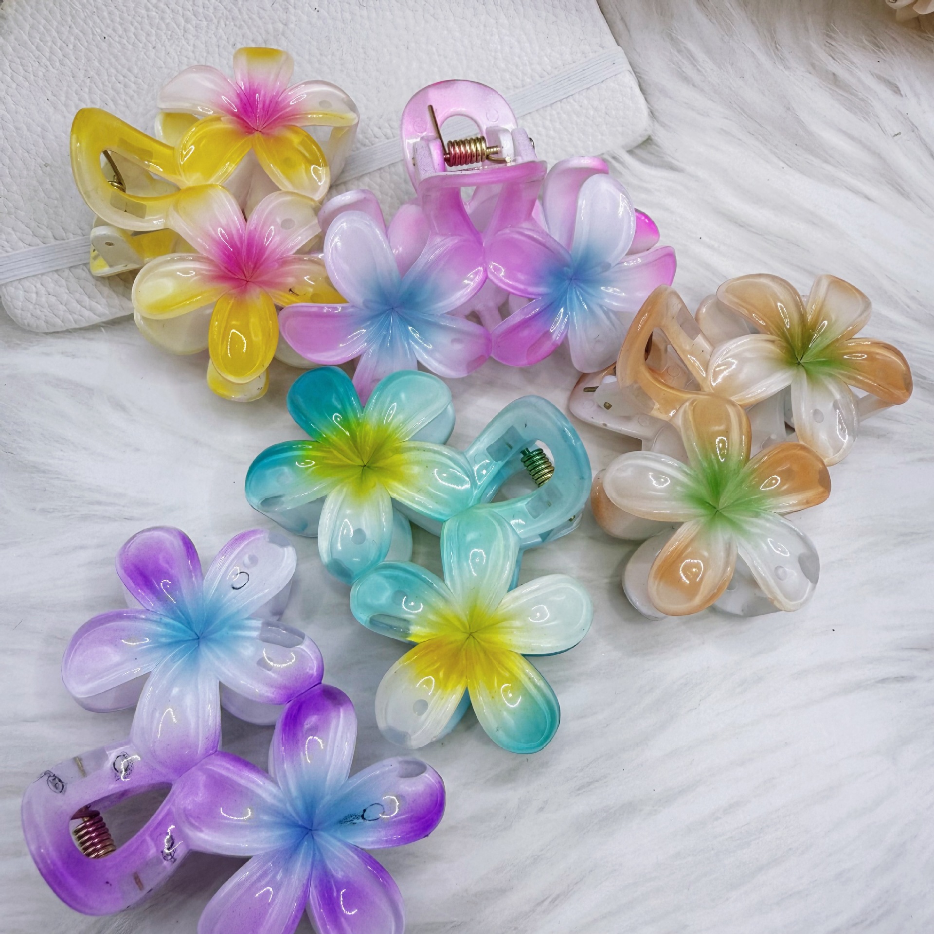 Fryer flower hair clip 2025 new style hair clip, flower hair accessory at the back of the head, shark clip, high-end hairpin headwear pic 5