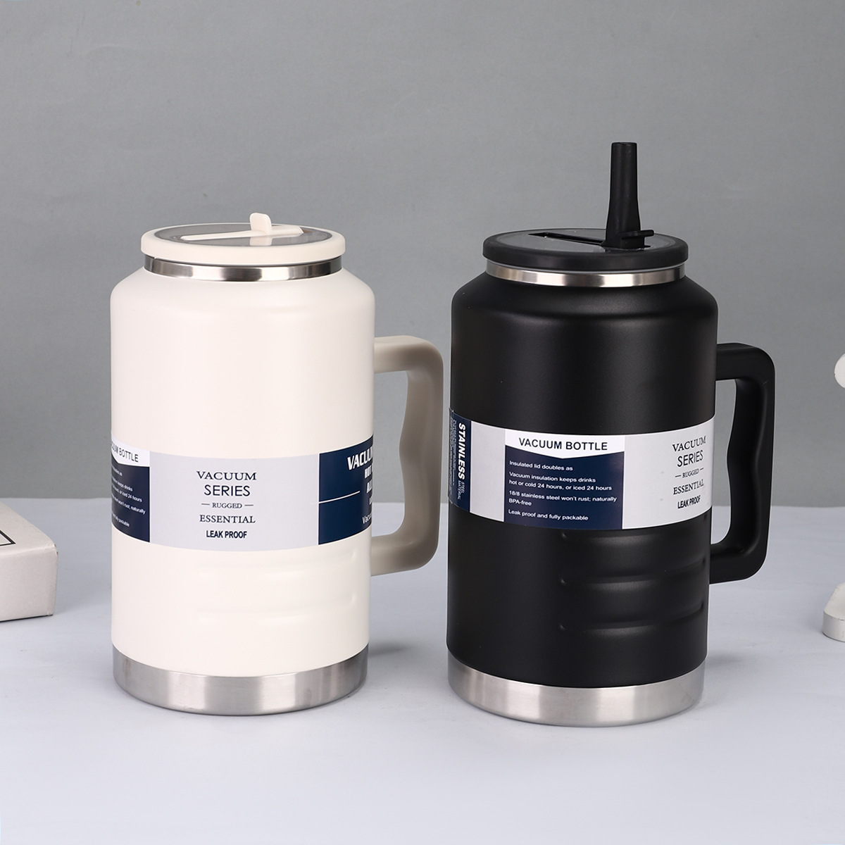 304不锈钢真空吸管保温杯大容量手柄吨吨桶户外便携双层运动水壶详情5