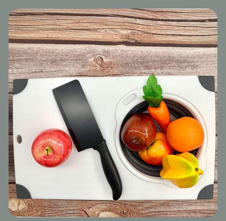 塑料砧板沥水篮菜板多用途洗菜篮可折叠收纳案板不易打滑现货详情15