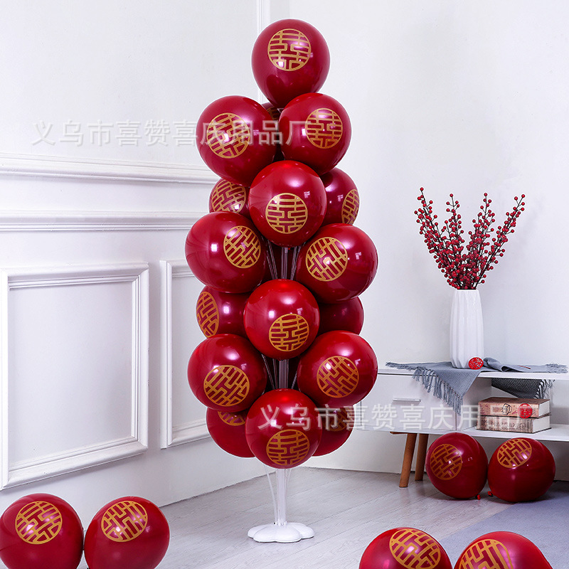 气球支架桌飘 发光立柱大梅花底座  19球详情1