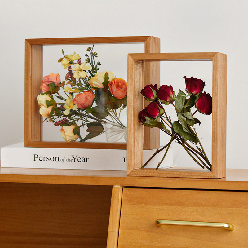 复古正方形相框美式简约创意画框摆台6寸7寸挂墙装饰画框架批发详情2