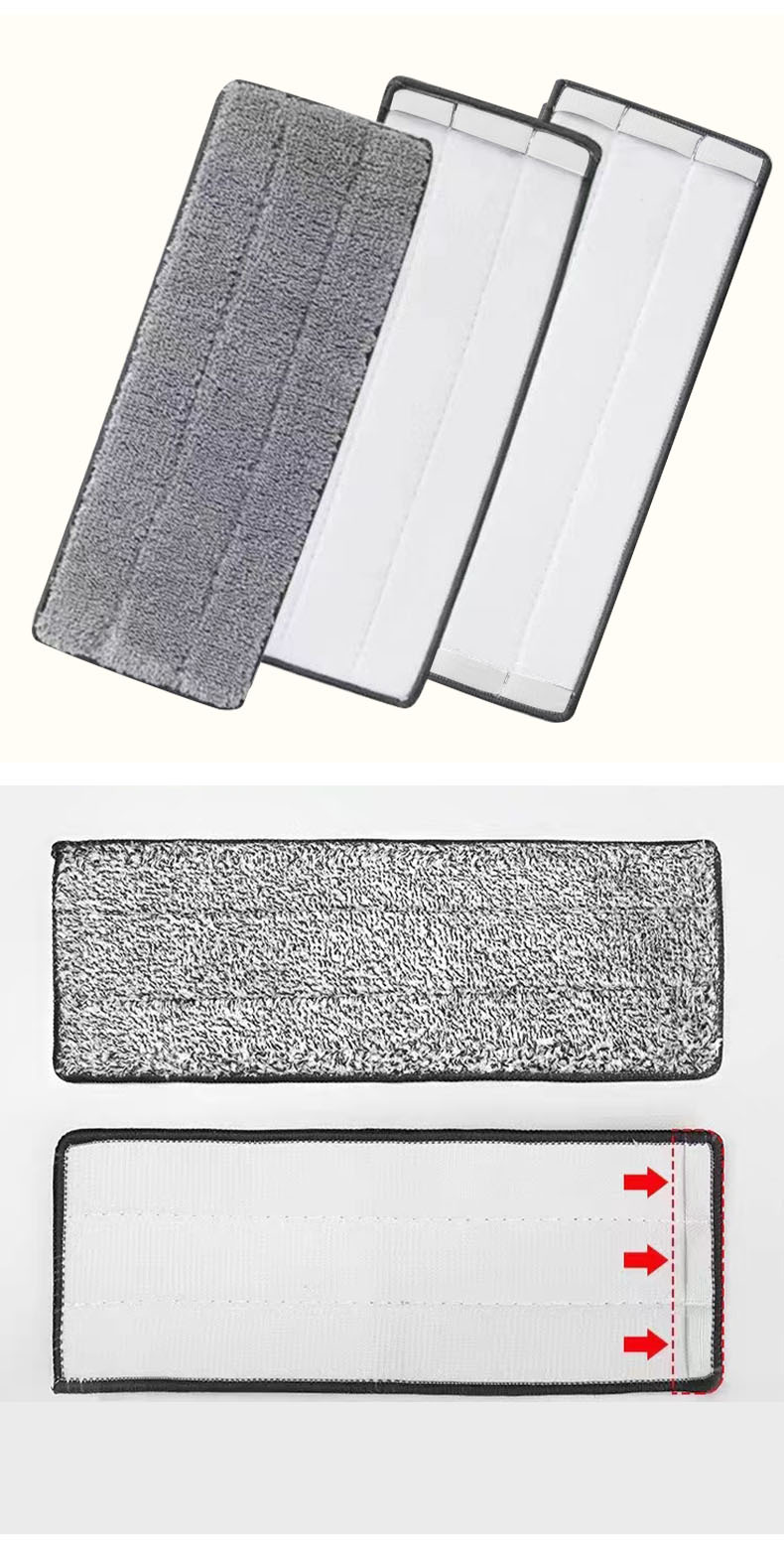 批发家用平板拖把替换布懒人免手洗替换墩布粘贴式拖把布详情10