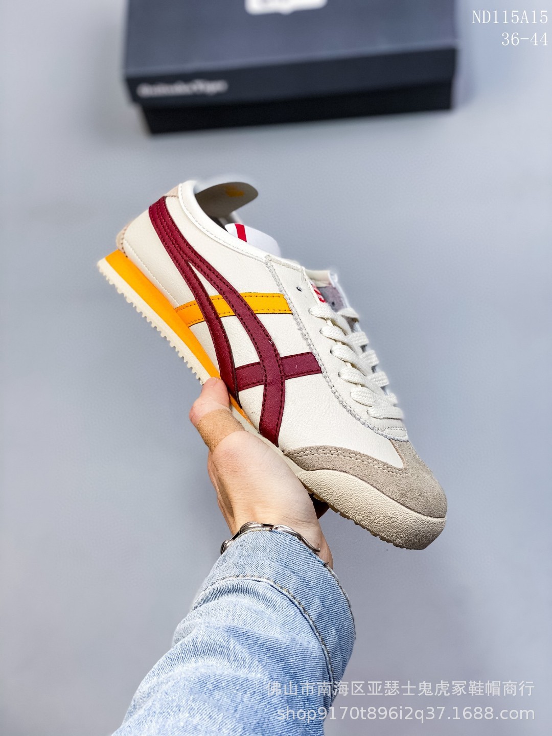 莆田亚瑟纯原Tiger鬼冢虎MEXICO66荔枝纹休闲女式板鞋头层牛皮士详情13