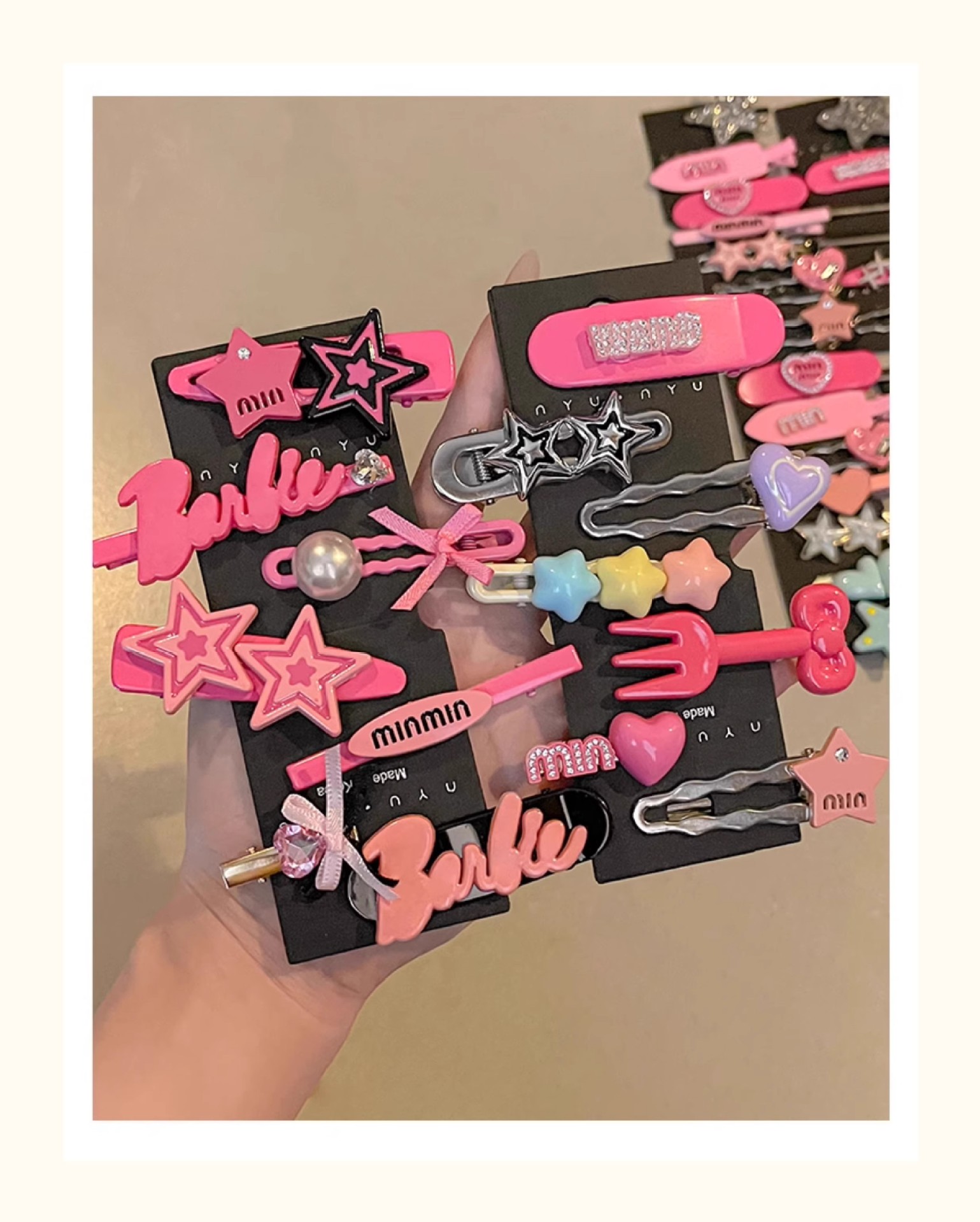 甜酷辣妹y2k星星发夹女ins轻奢侧边夹鸭嘴夹简约百搭碎发发卡头饰详情43