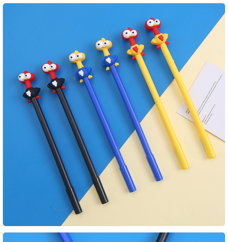 中帆中性笔ZF3235卡通火鸡黑色笔萌宠火鸡可爱签字黑色水笔0.5mm详情13