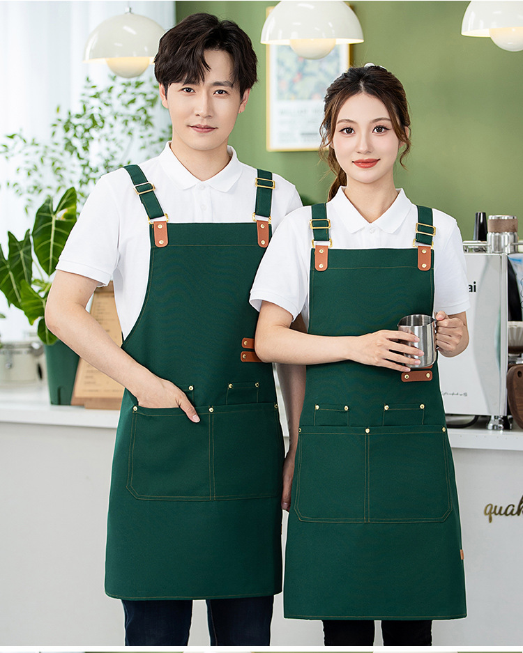高档围裙印字logo咖啡奶茶餐厅礼品防油污工厂采购批发礼品工作服详情24