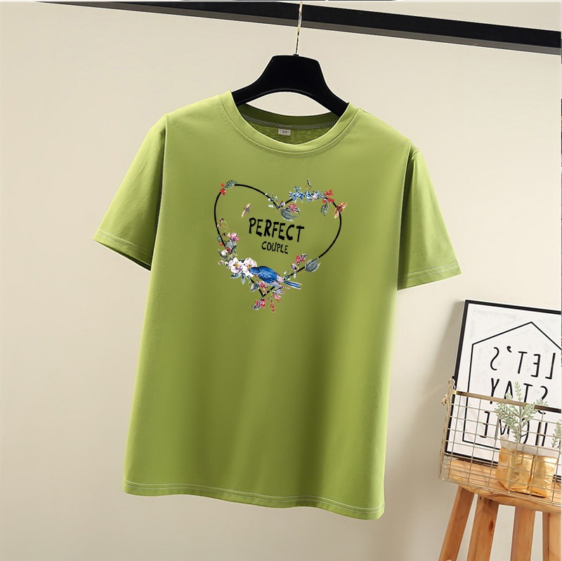 2023夏季新款韩版短袖t恤女潮学生休闲圆领上衣大码女装跨境外贸详情14