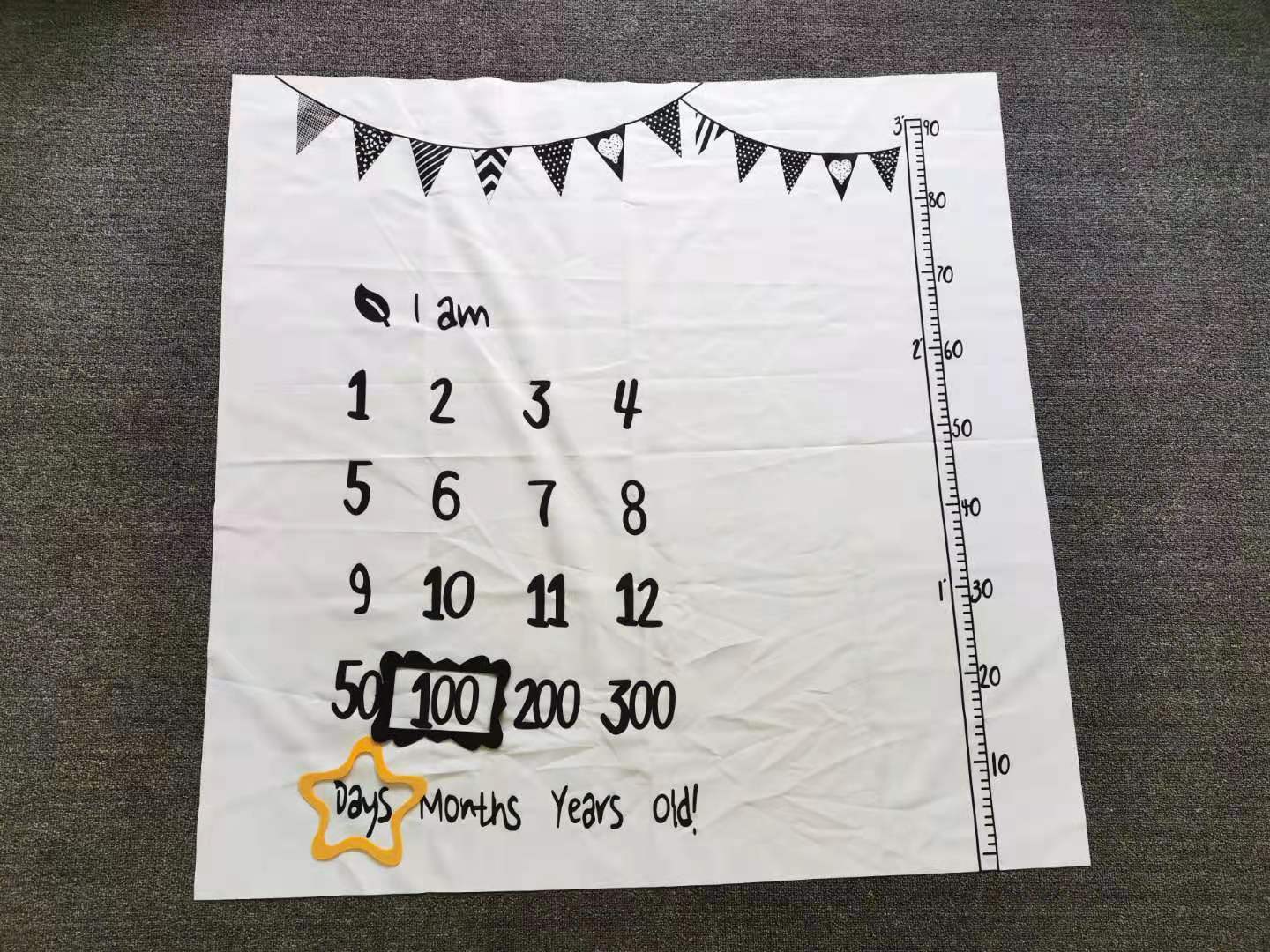 Baby milestone month photography background cloth, baby creative digital photography blanket background cloth, photography props pic 32