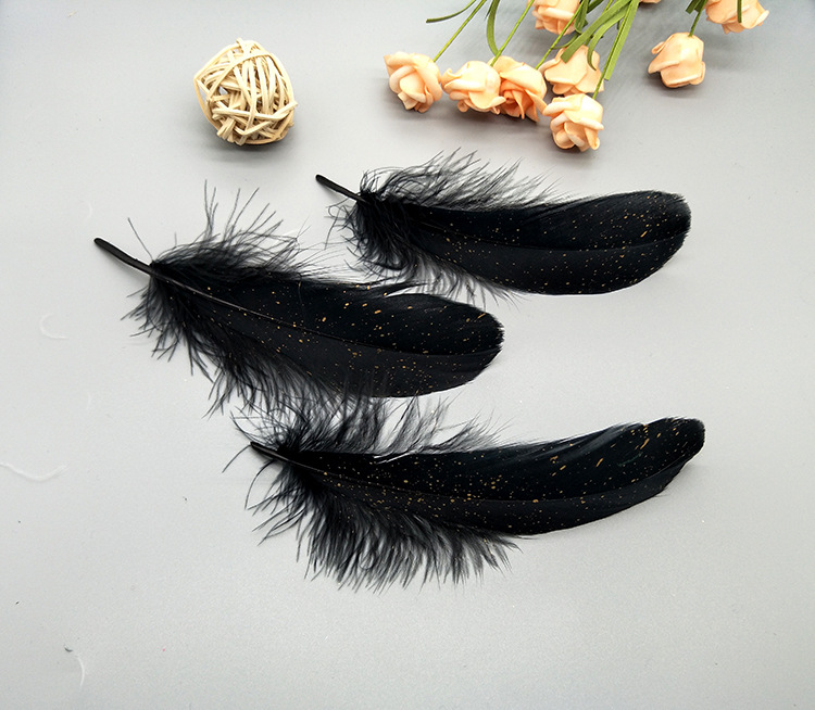 A large quill feather gift box with all-gold and all-silver feathers, paper card bookmarks and decorative quill pens pic 49