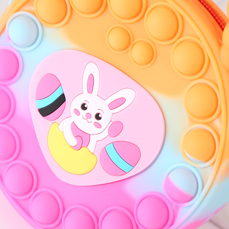 新款灭鼠先锋包包卡通公主零钱包硅胶斜挎儿童解压泡泡乐硅胶包包详情2