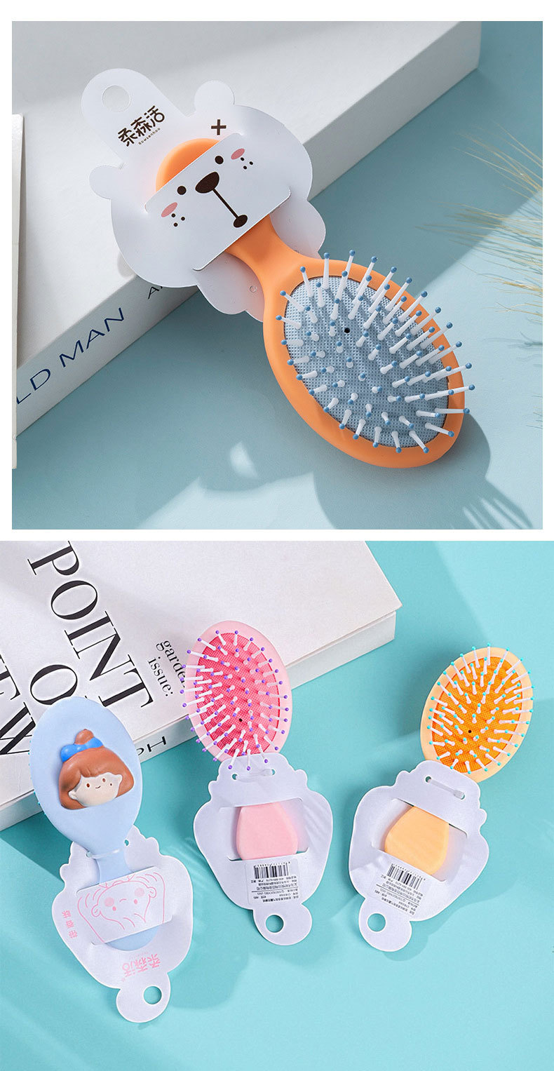 Pressure-relieving slow rebound airbag massage comb, home creative pressure-relieving plastic comb, nylon comb teeth, curly and smooth hair comb pic 10