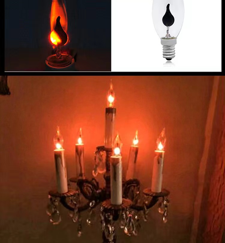 E12：120V.1W火焰灯泡.灯泡火焰灯详情3