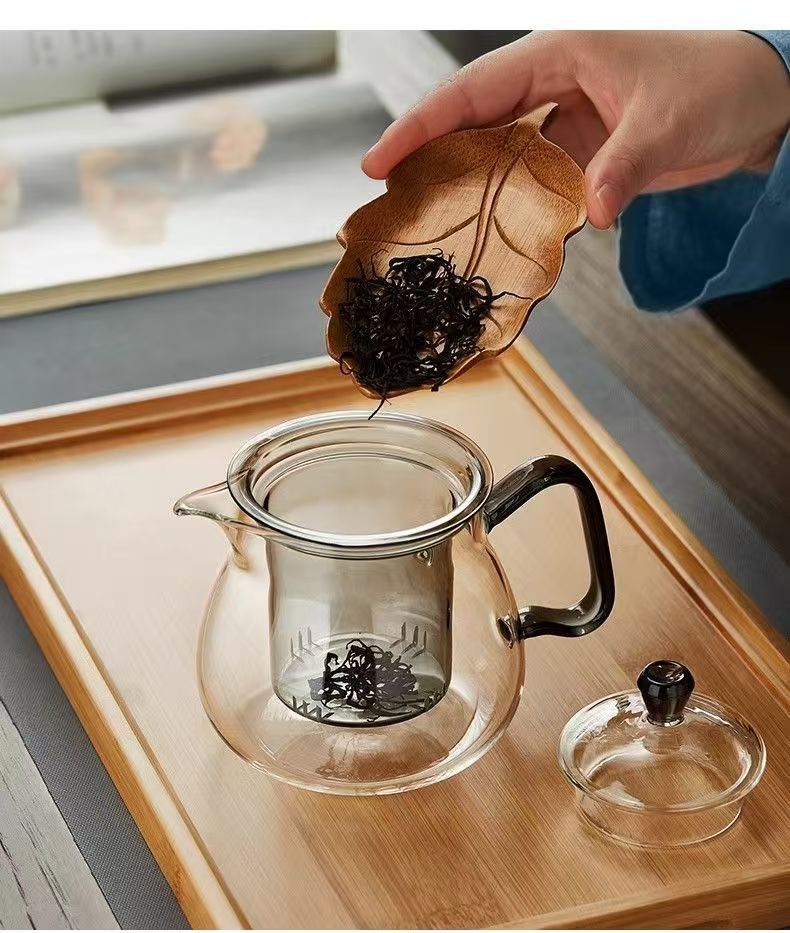高硼硅玻璃绿茶壶家用泡茶壶日式花茶泡茶茶具耐高温加厚雨润壶详情5