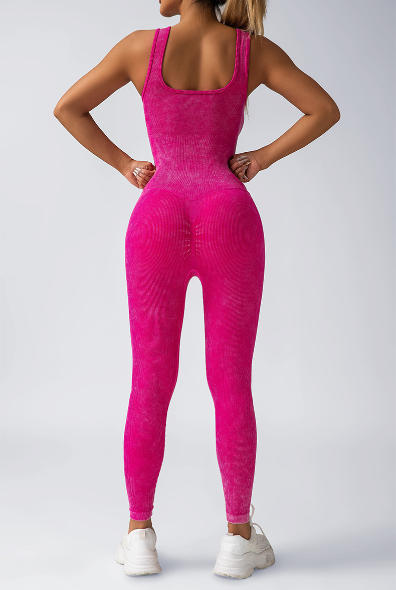 欧美跨境连体瑜伽服吊带美背一体式提臀女螺纹健身运动长裤文胸女详情14