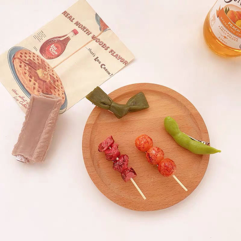 A grilled skewer hair clip ~ Original design of beef skewer side clip, ins simulation food play, fun and funny hair accessory, hairpin for girls pic 6