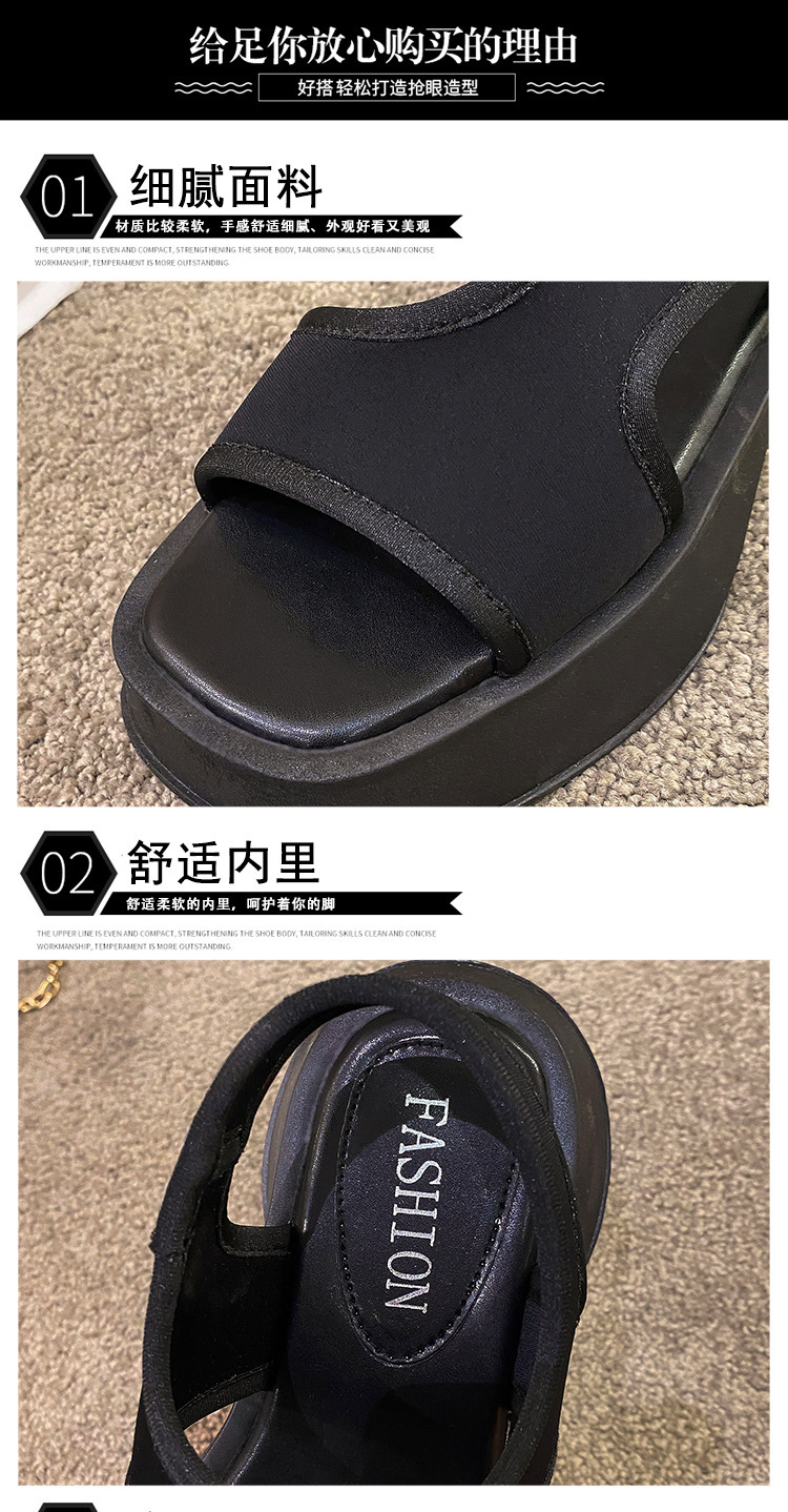 网红露趾休闲凉鞋女厚底2024年夏季新款欧洲站运动百搭小众罗马鞋详情2