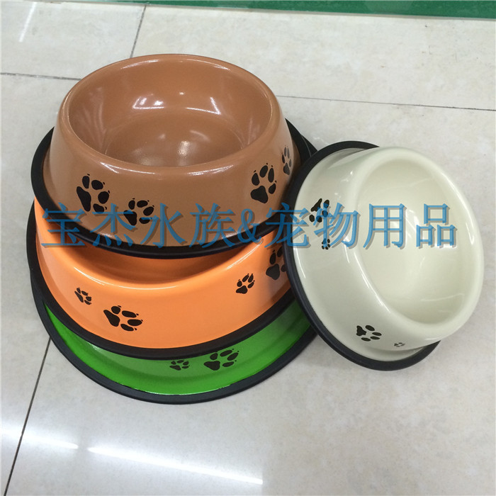 不锈钢宠物碗狗碗 防滑耐摔环保宠物碗 宠物食盆详情13