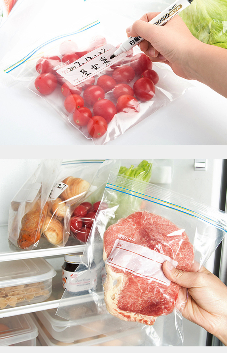 Food-grade double zipper sealed preservation bags for kitchen, refrigerator and fruit storage, thickened self-sealing bags pic 18