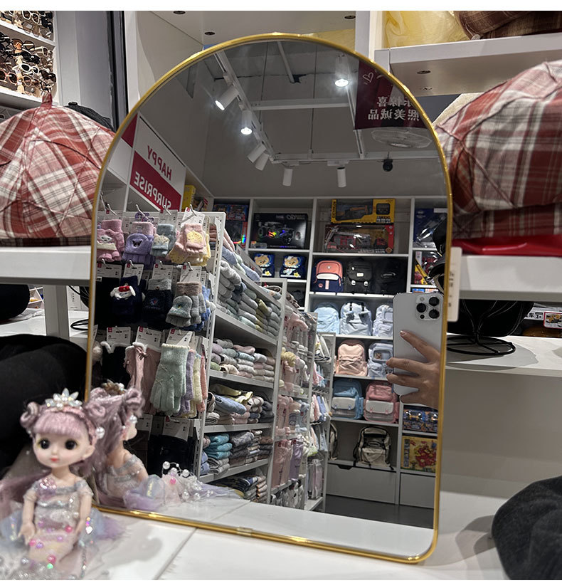 门型化妆镜子北欧简约家用桌面梳妆镜外贸镜子批发理发店壁挂镜子详情8