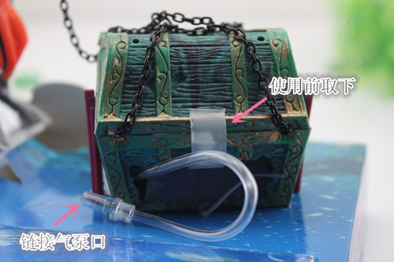 Fish tank pneumatic decoration treasure hunt Frogman aquarium pneumatic decorative landscape display diver treasure chest pic 28