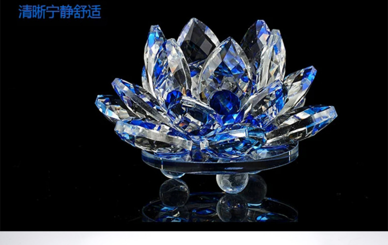 Lingyun Crystal Lotus Factory wholesals home ornaments, living room decoration crystal handicrafts, and Chinese lotus ornaments pic 24