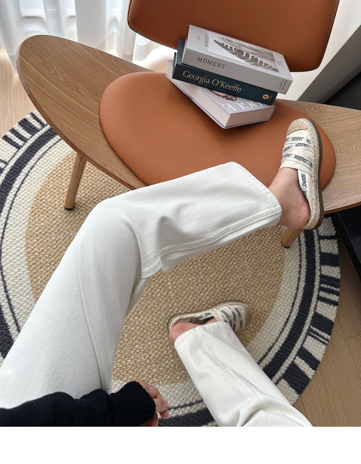 Close your eyes and join the series! New four-sided stretch fleece jeans for women in autumn and winter, slim and leg-slimming, straight-leg wide-leg pants pic 26