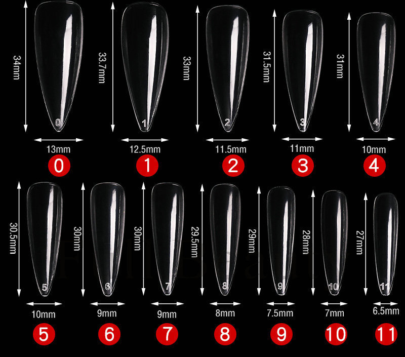 Cross-border new nail nail plate box set, thin and seamless, 240 pieces T-shaped ballet type false nail extension plates pic 15