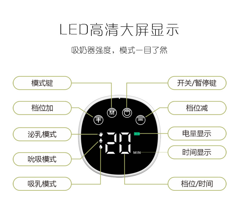 免扶手穿戴式智能双边集乳器便携吸乳器静音大吸力电动吸奶器详情6