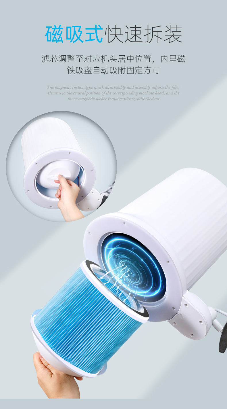 新款SHINENAIL高端美甲吸尘器照明顶吸吸力强4BLANC德国风机详情9