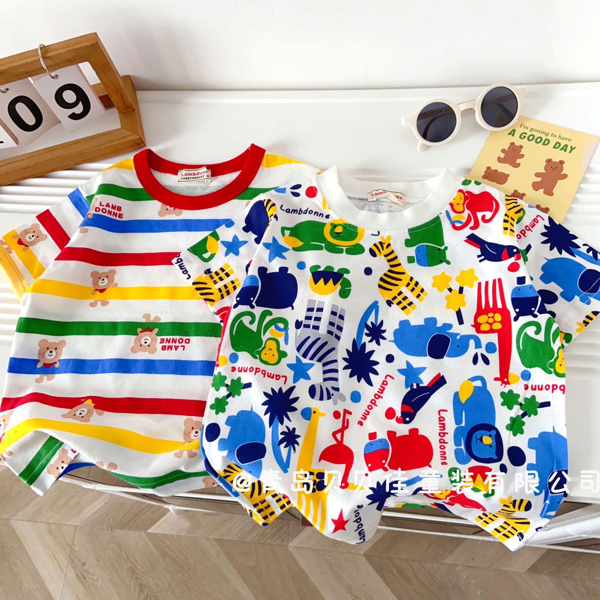 儿童短袖T恤日系Miki夏季薄款2025年女童短袖批发中小童外贸童装详情6