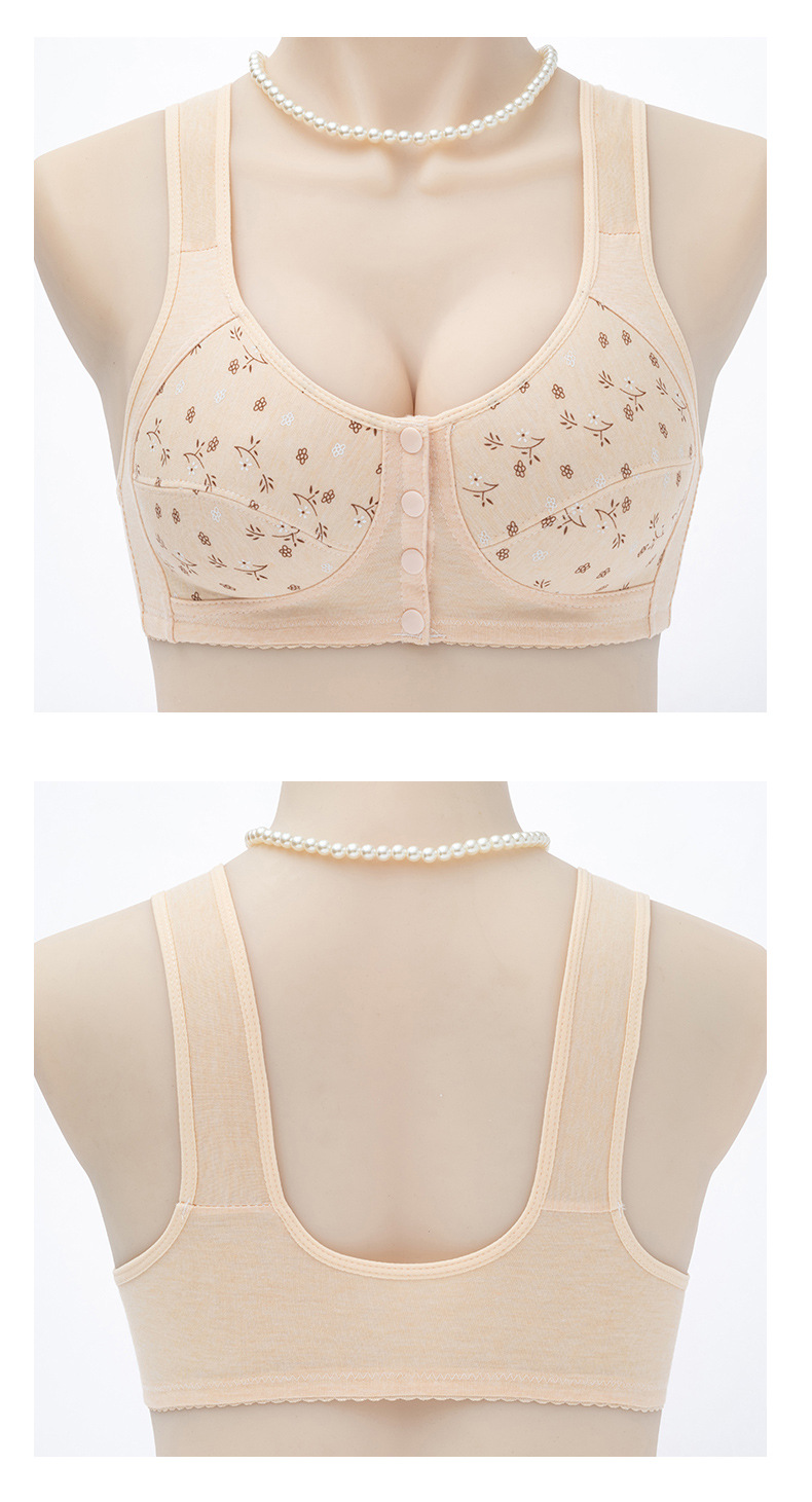 All-cotton bras for middle-aged and elderly people, large-sized sports bras for mothers, large-sized vest bras for women without underwire, thin styles for the elderly pic 15
