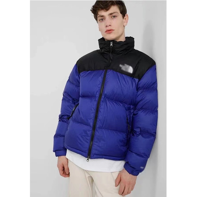 1996 hombre multicolor abajo chaqueta con capucha corto cuello de pie tendencia de moda casual cómodo abrigo 23 años venta caliente pic 26