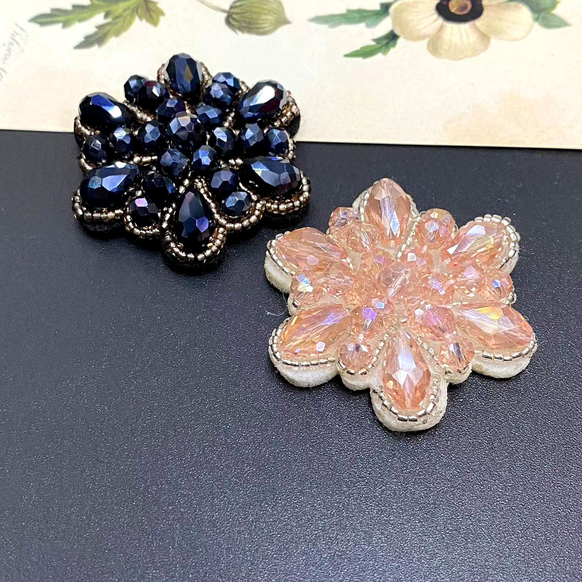 手工水晶花发饰鞋子帽子服饰配件辅料发夹发箍配件厂家直销批 发详情9