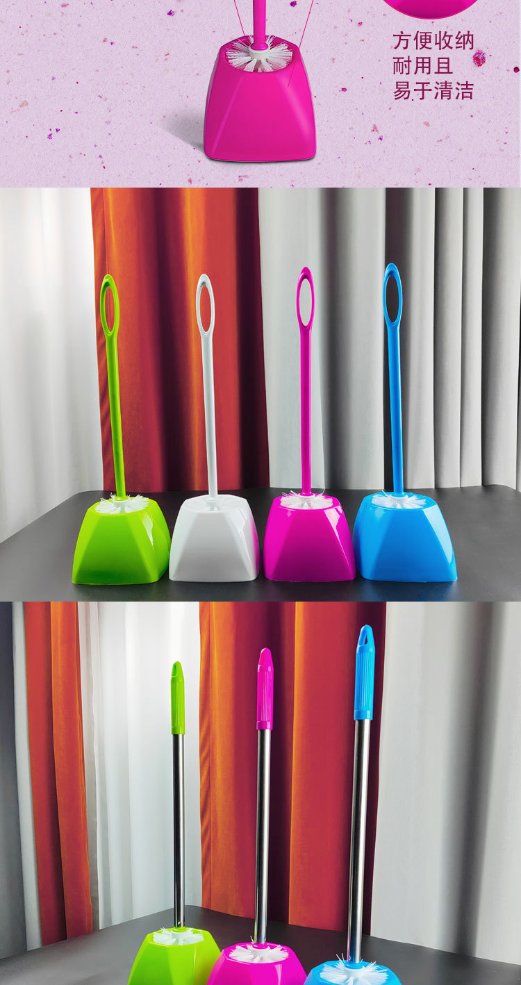 马桶刷家用圆头无死角厕所清洁刷子蹲便器清洁卫生间马桶刷套装详情3