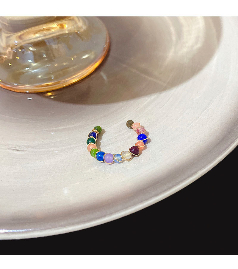 彩色串珠开口戒指女ins风甜美小众设计食指戒夏季百搭手饰品批发详情16