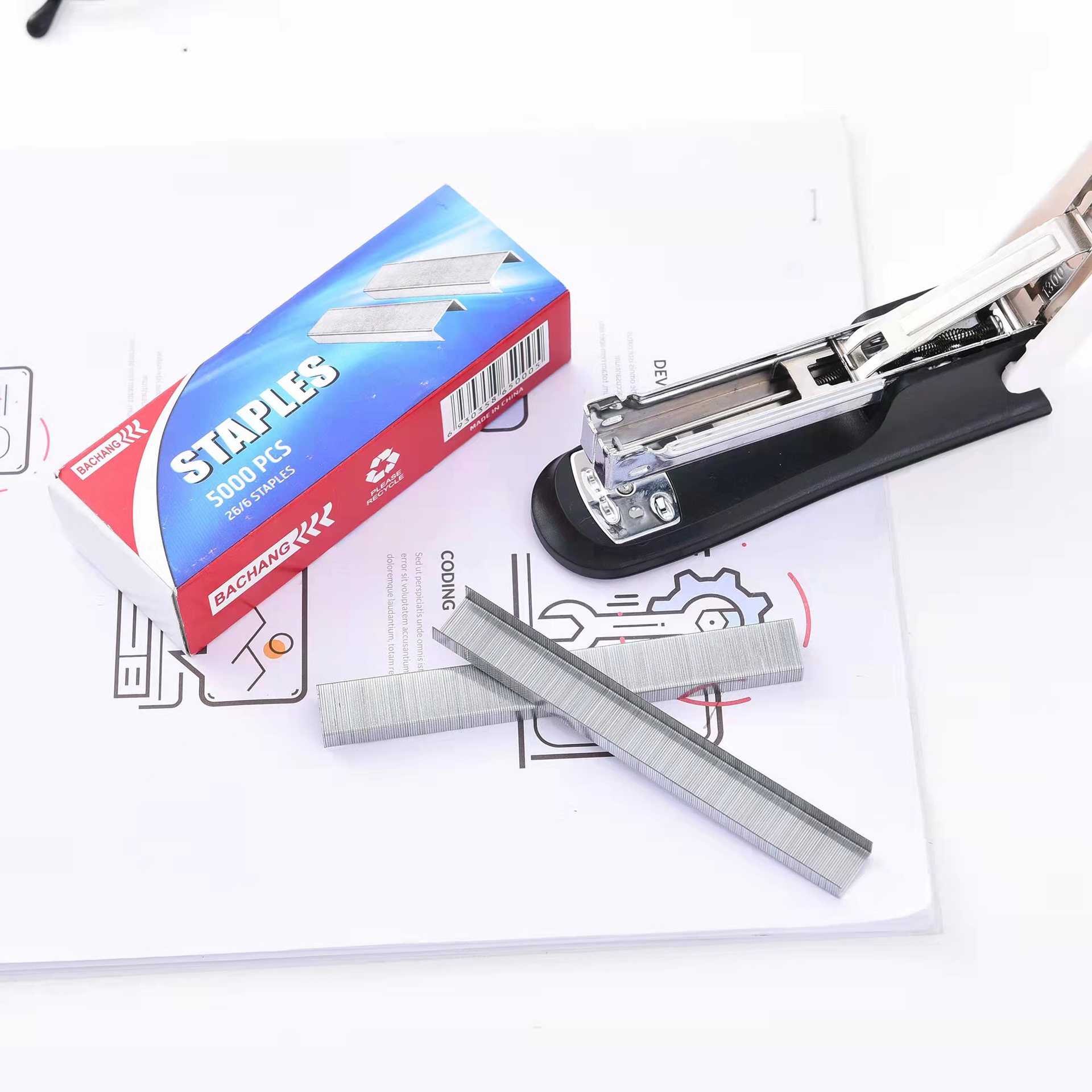 Factory direct supply of 5,000 26/6 English staples, standard staples, office and foreign trade export 26/6 staples pic 7
