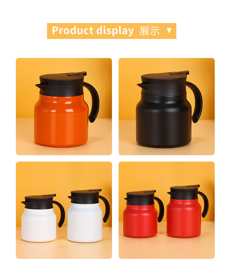 汕鑫 星巴克 304不锈钢保温壶咖啡杯家用办公茶水分离便携车载保温保冷大容量按压手柄详情11