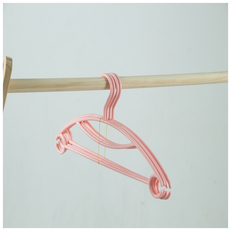 Rainbow-colored collar guard hanger, thickened plastic household hanger, clothes rack, clothes drying rack, clothes rack, clothes drying rack pic 59