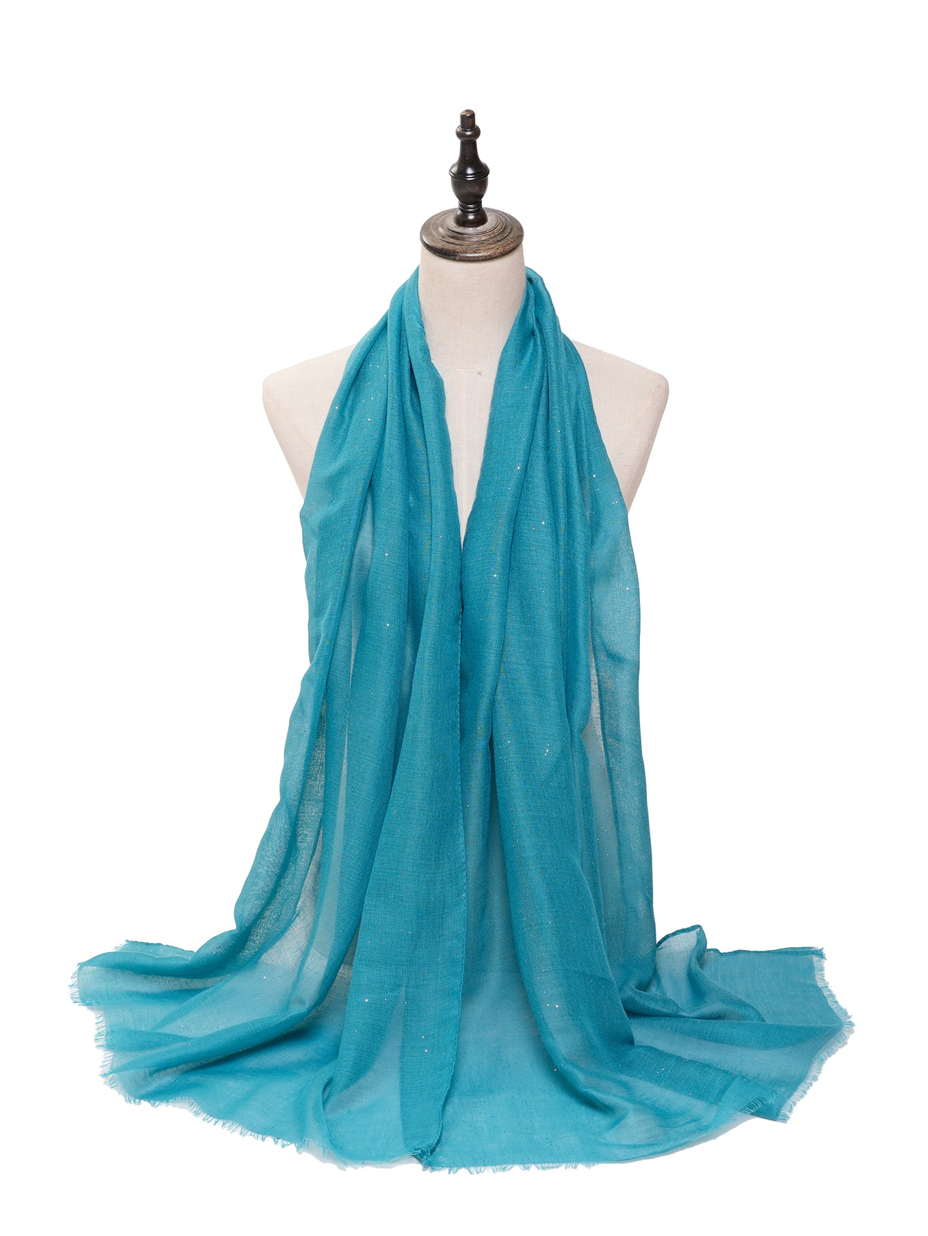 一件代发 春夏跨境新款单色彩色巴厘纱防晒围巾 时尚纯色披肩丝巾详情27